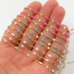 Load image into Gallery viewer, 14K Gold Filled Enamel Marina Link Chains
