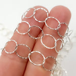 Load image into Gallery viewer, Sterling Silver Hammered Round Link Chain