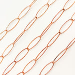 Load image into Gallery viewer, Y48RGP. Rose Gold Plated Sterling Silver Diamond Cut Oval Link Chain
