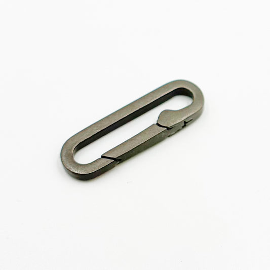 1361BRM. 20MM Black Rhodium Matt Sterling Silver Oval Clasp