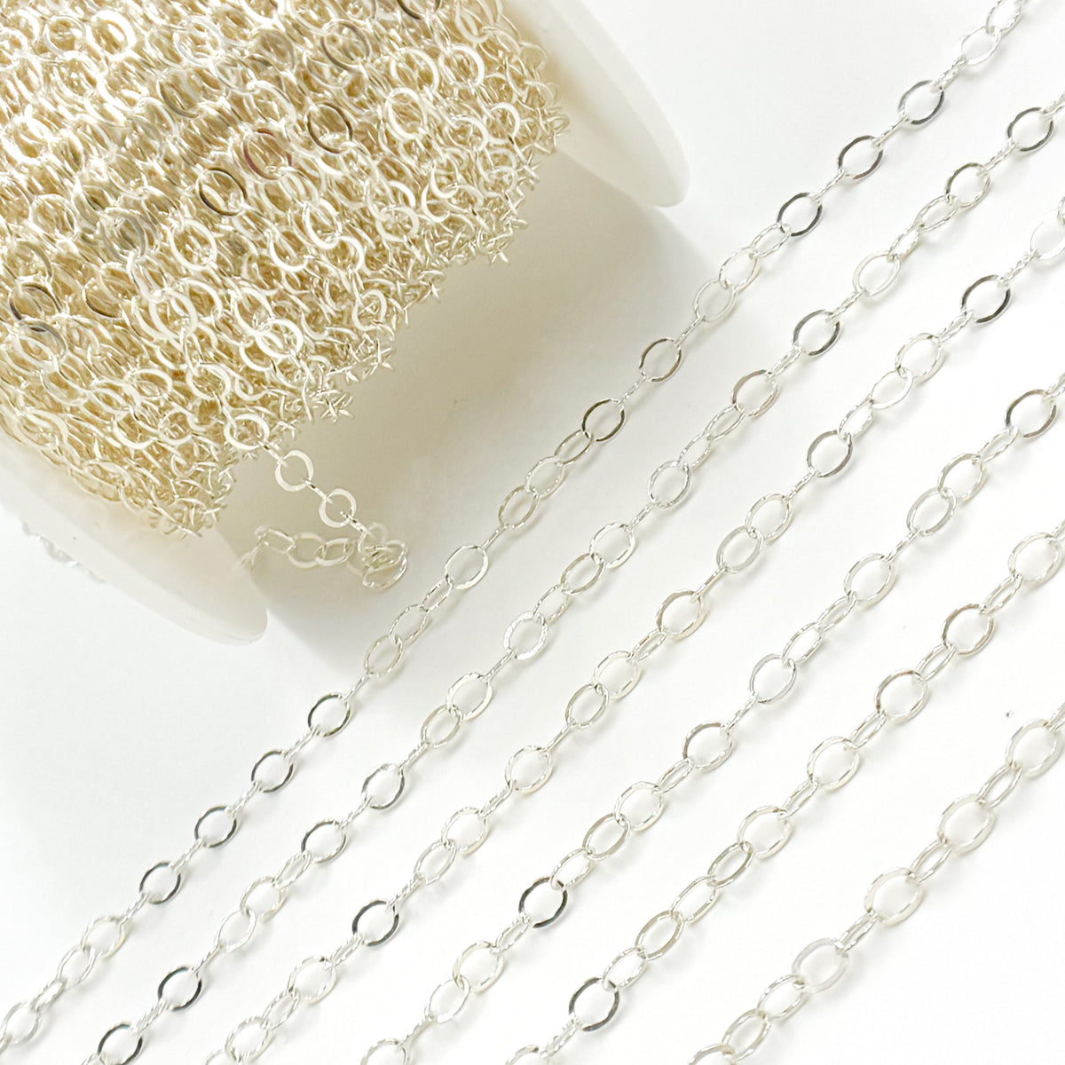Sterling Silver Flat Cable Chain
