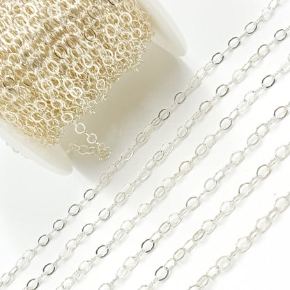 Sterling Silver Flat Cable Chain