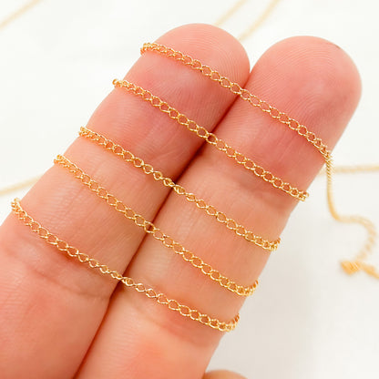 14K Gold Filled Curb Chain