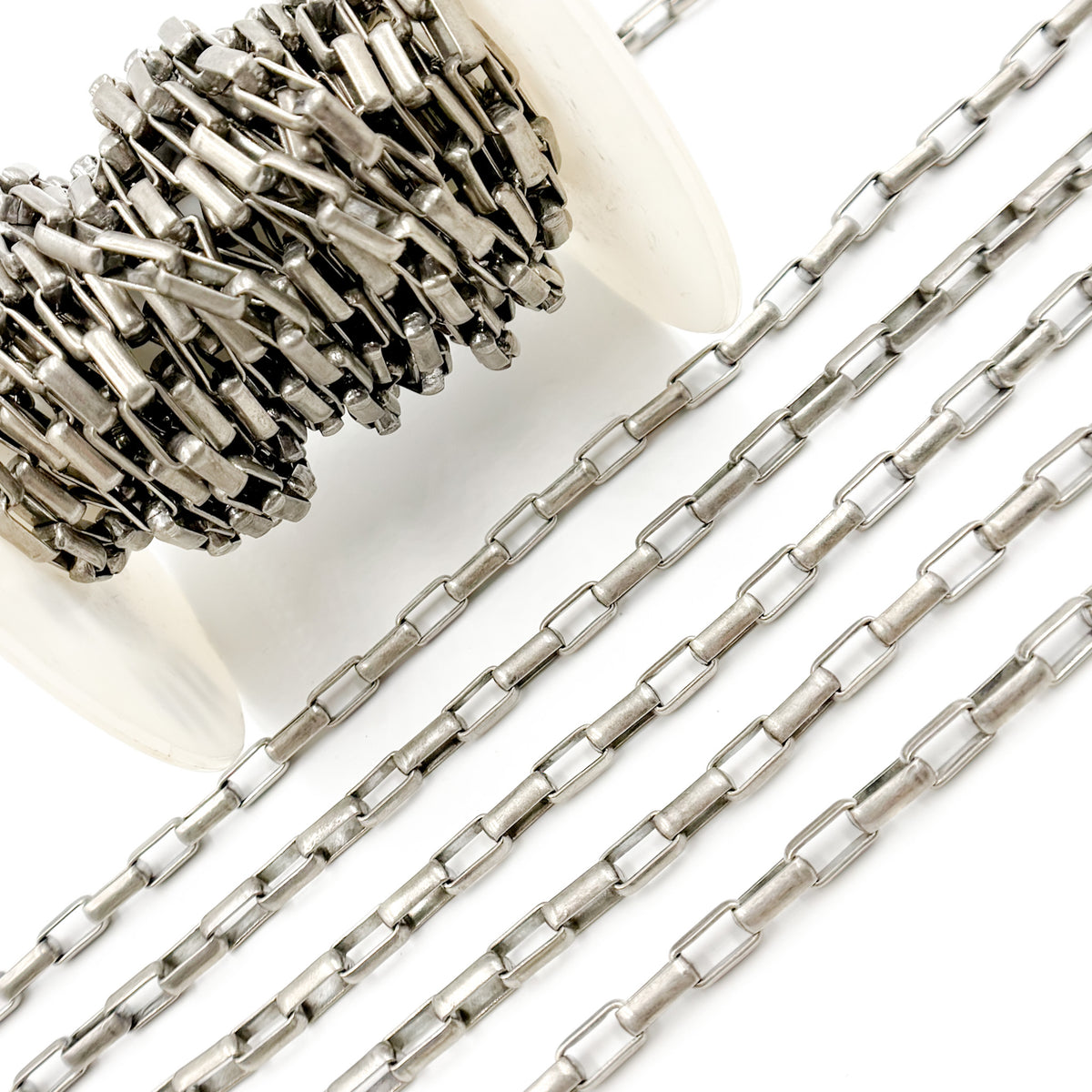 Oxidized Sterling Silver Smooth Box Chain