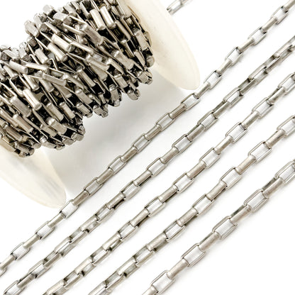 Oxidized Sterling Silver Smooth Box Chain