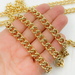 Load image into Gallery viewer, Gold Plated 925 Sterling Silver Hollow Round Curb Chain. Y5GP

