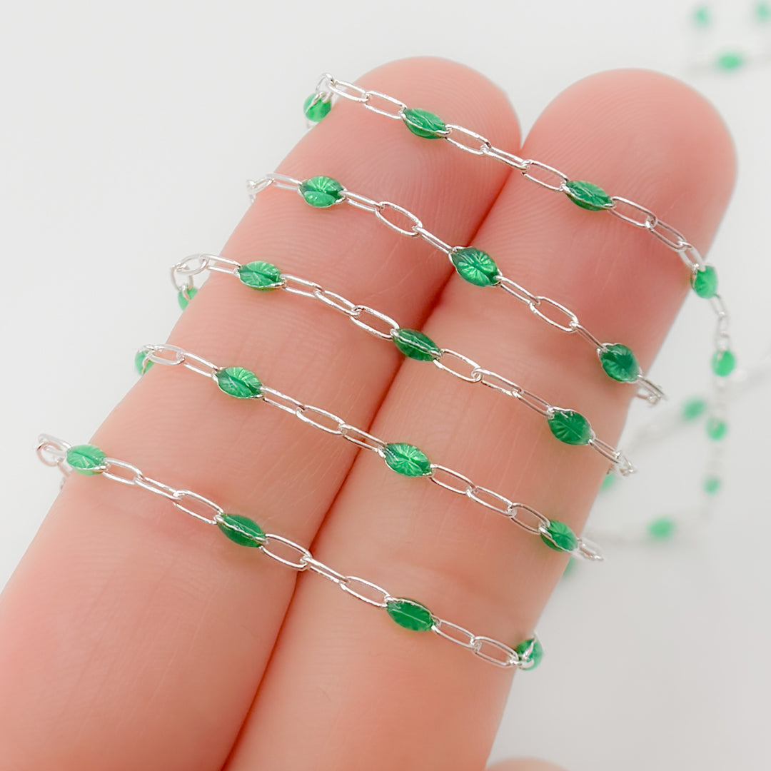Sterling Silver Enamel Satellite Chains