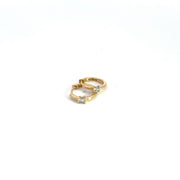 14K Solid Gold Diamond Hoops. HP400725Y