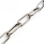 Load image into Gallery viewer, V13BR. Sterling Silver Black Rhodium Shinny Flat  Paperclip Chain

