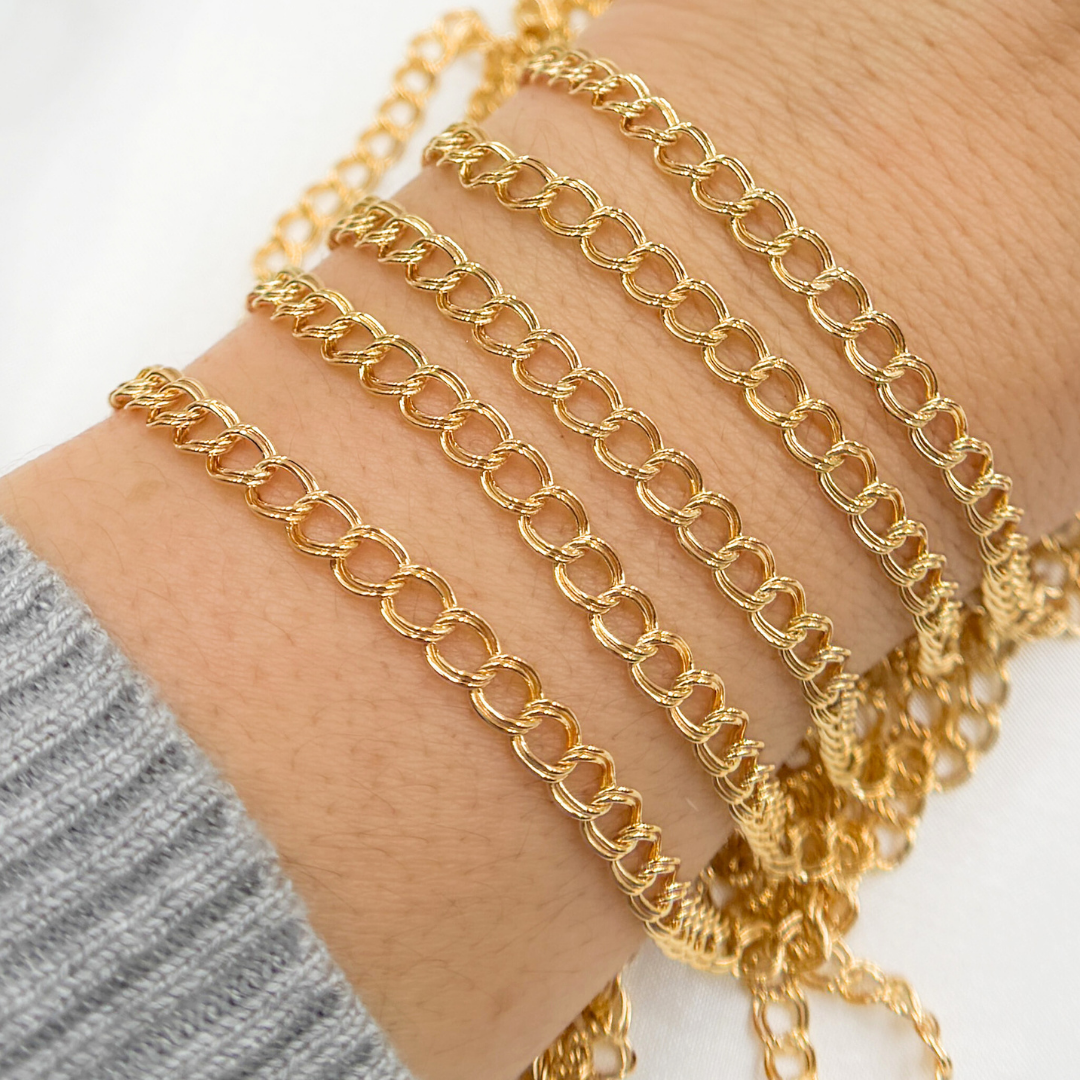 21PCGF. 14k Gold Filled Double Curb Chain