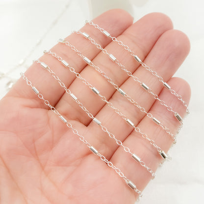 Sterling Silver Tube Satellite Chain