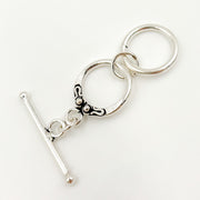 Toggle7SS. White Sterling Silver Toggle Clasp