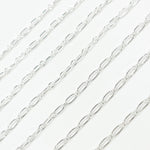 Load image into Gallery viewer, Y134SS.  Sterling Silver Smooth Long and Short Link Chain
