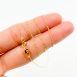 Load image into Gallery viewer, 025R01T518K. 18K Solid Yellow Gold Cable Chain
