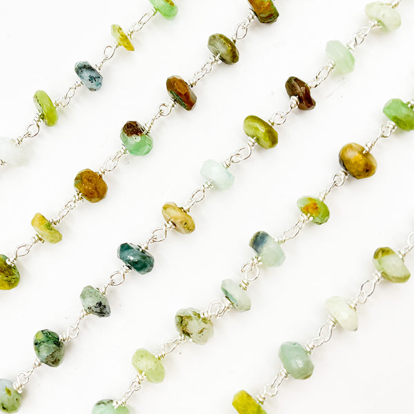 Peruvian Opal Sterling Silver Wire Chain