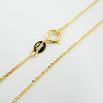 Load image into Gallery viewer, 025R01T5J08018K. 18K Yellow Solid Gold Cable Chain with Extender