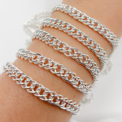 Sterling Silver Double Curb Chain