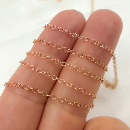 Rose Gold Filled Flat Cable Chain