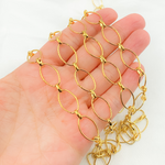 Load image into Gallery viewer, V155GP. Gold Plated 925 Sterling Silver Oval Long and Short Link