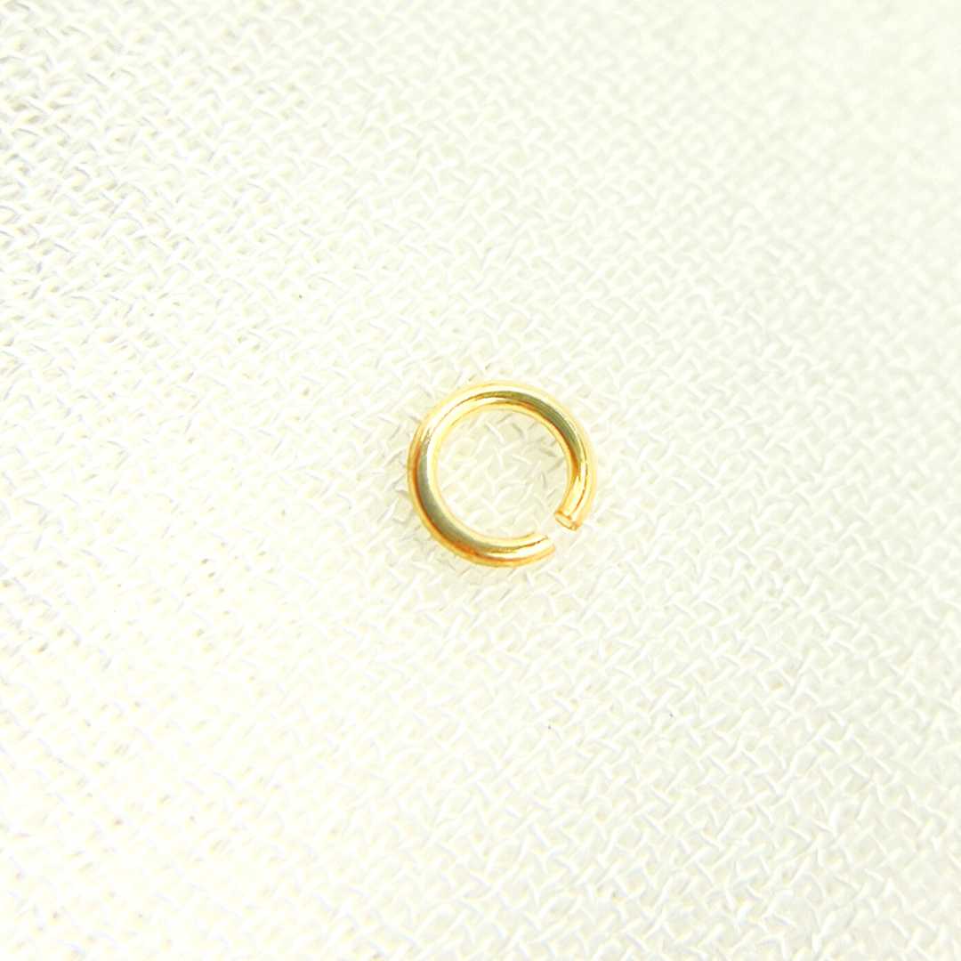 Gold Plated 925 Sterling Silver Open Jump Ring 22 Gauge 3.3mm. MFT060DE3.3GP