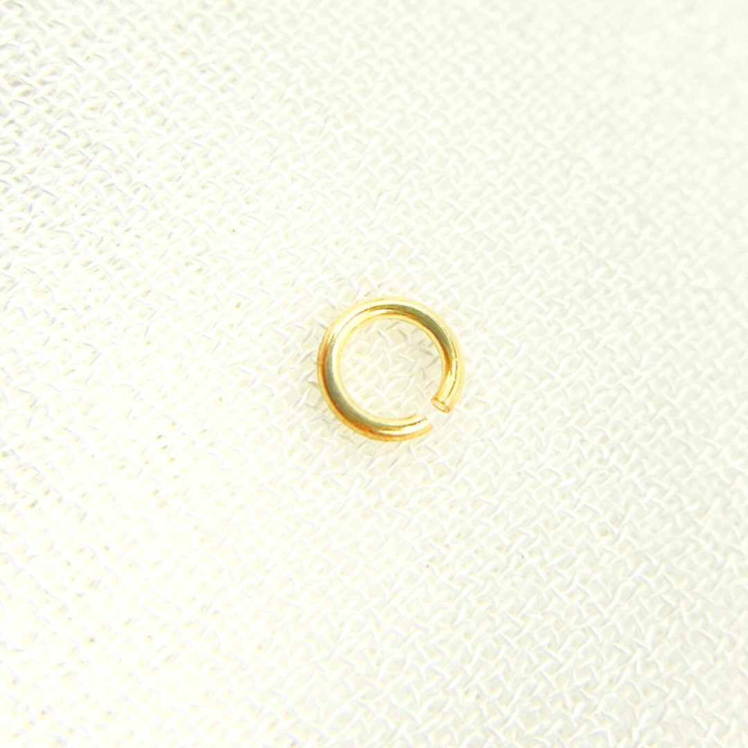 Gold Plated 925 Sterling Silver Open Jump Ring 26 Gauge 3mm. MFT040DE3GP