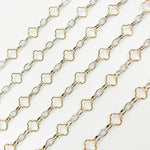 Load image into Gallery viewer, V306TT. Clover and 3 Oval Links combination Chain