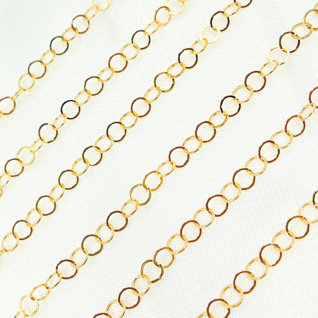 14K Gold Filled Flat Oval Link Chain