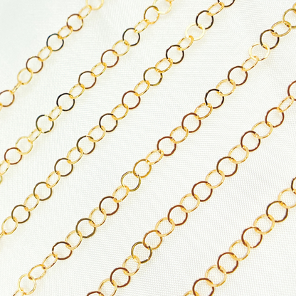 14K Gold Filled Flat Oval Link Chain