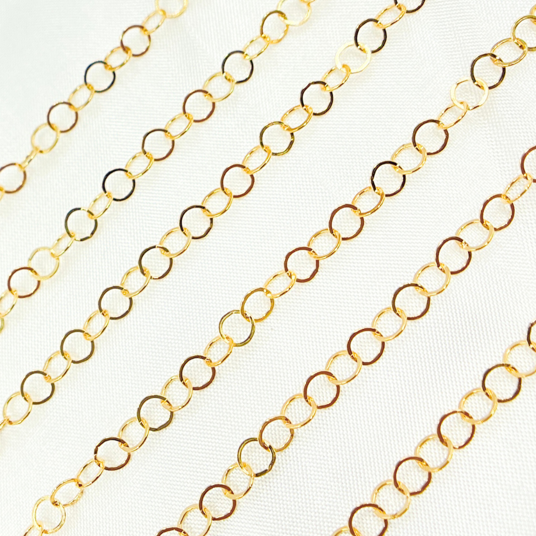 678FGF. 14K Gold Filled Flat Oval Link Chain