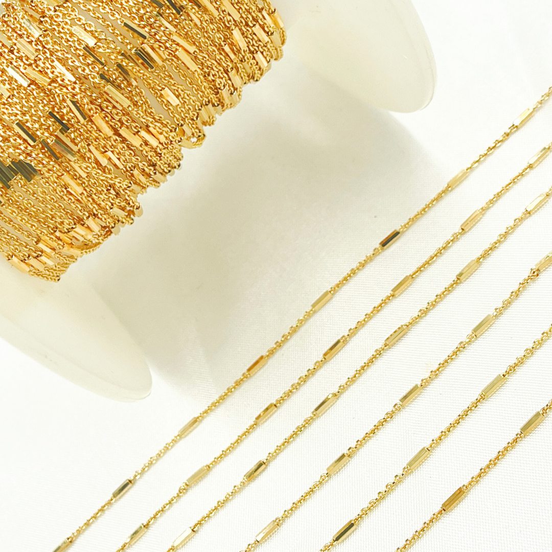 Gold Plated 925 Sterling Silver Satellite Tube Chain. Z9GP