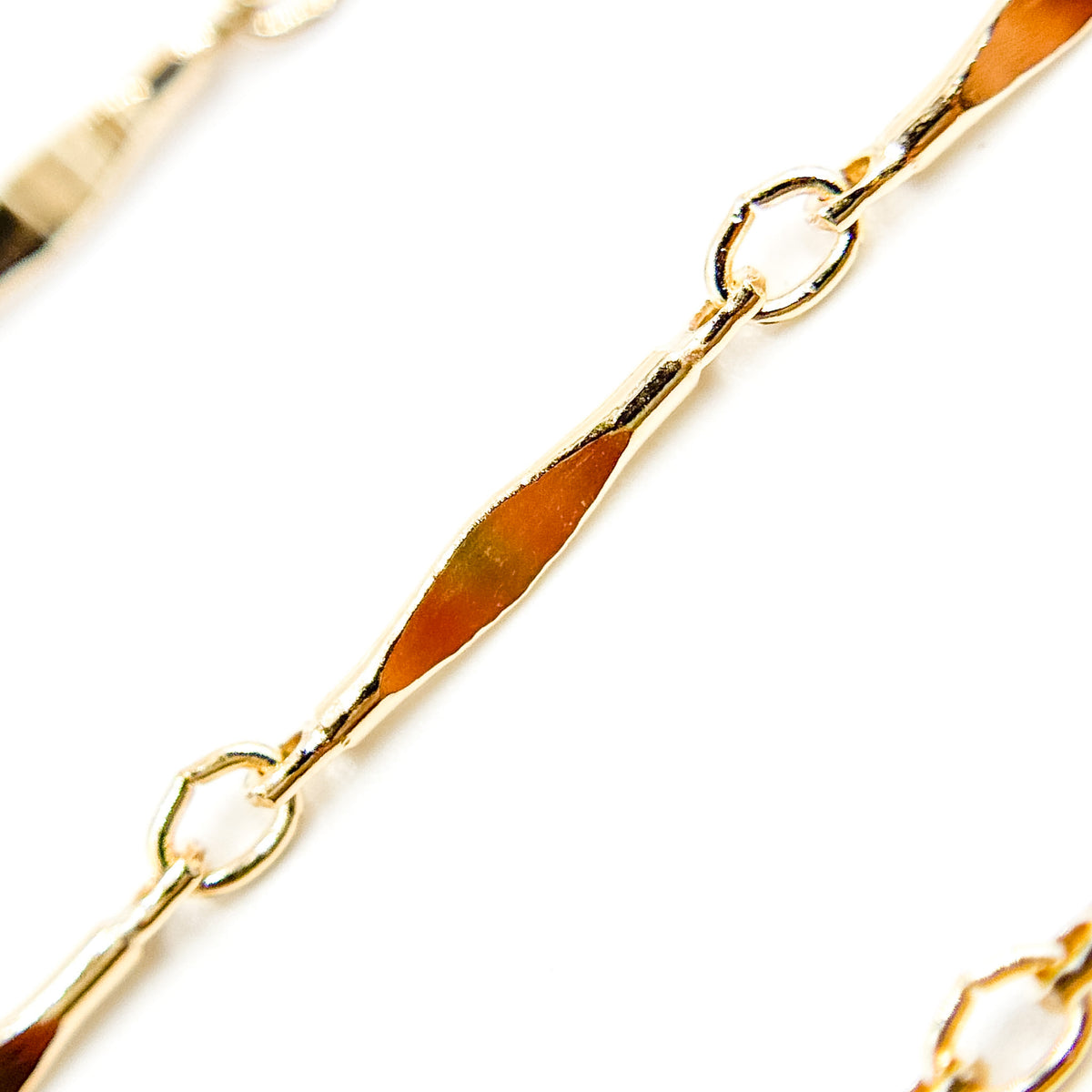 70/8720BD/SP. 14K Gold Filled Dapped Bar Chain
