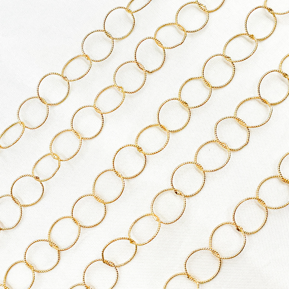 14K Gold Filled Twisted Round Link Chain