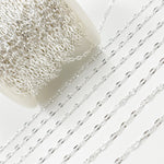 Load image into Gallery viewer, Sterling Silver Diamond Cut Paperclip Chain