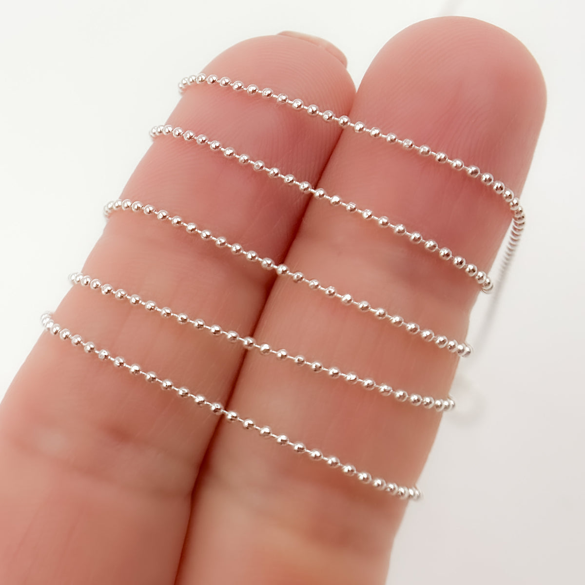Sterling Silver Diamond Cut Ball Chain