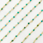 Load image into Gallery viewer, Turquoise Gold Plated 925 Sterling Silver Wire Chain. TRQ2
