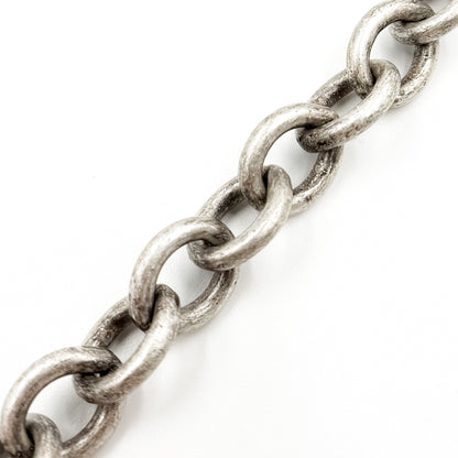 Oxidized Sterling Silver Thick Oval Link Chain