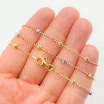 Load image into Gallery viewer, Sterling Silver Tri-Tone Necklace Satellite