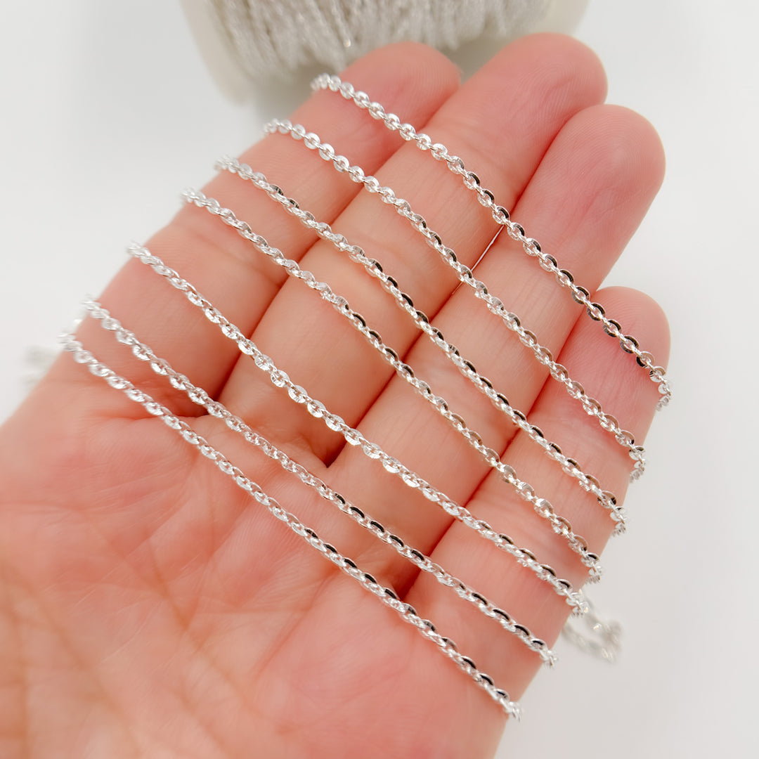 Z16SS. Sterling Silver Flat Cable Chain