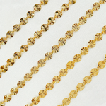 Load image into Gallery viewer, V160GP. Gold Plated 925 Sterling Silver Textured Circle Link Chain
