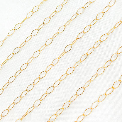 14K Gold Filled Rhomb Link Chain