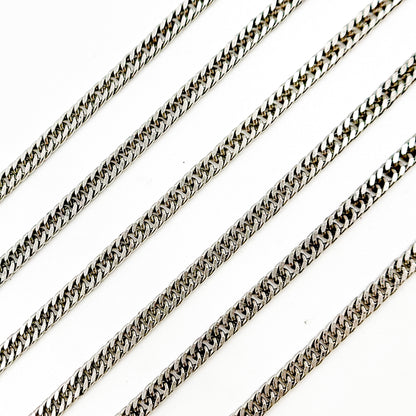 Oxidized Sterling Silver Solid Double Curb Chain