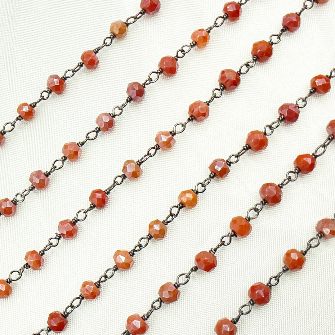 Coated Terracotta Quartz Wire Chain. CQU25