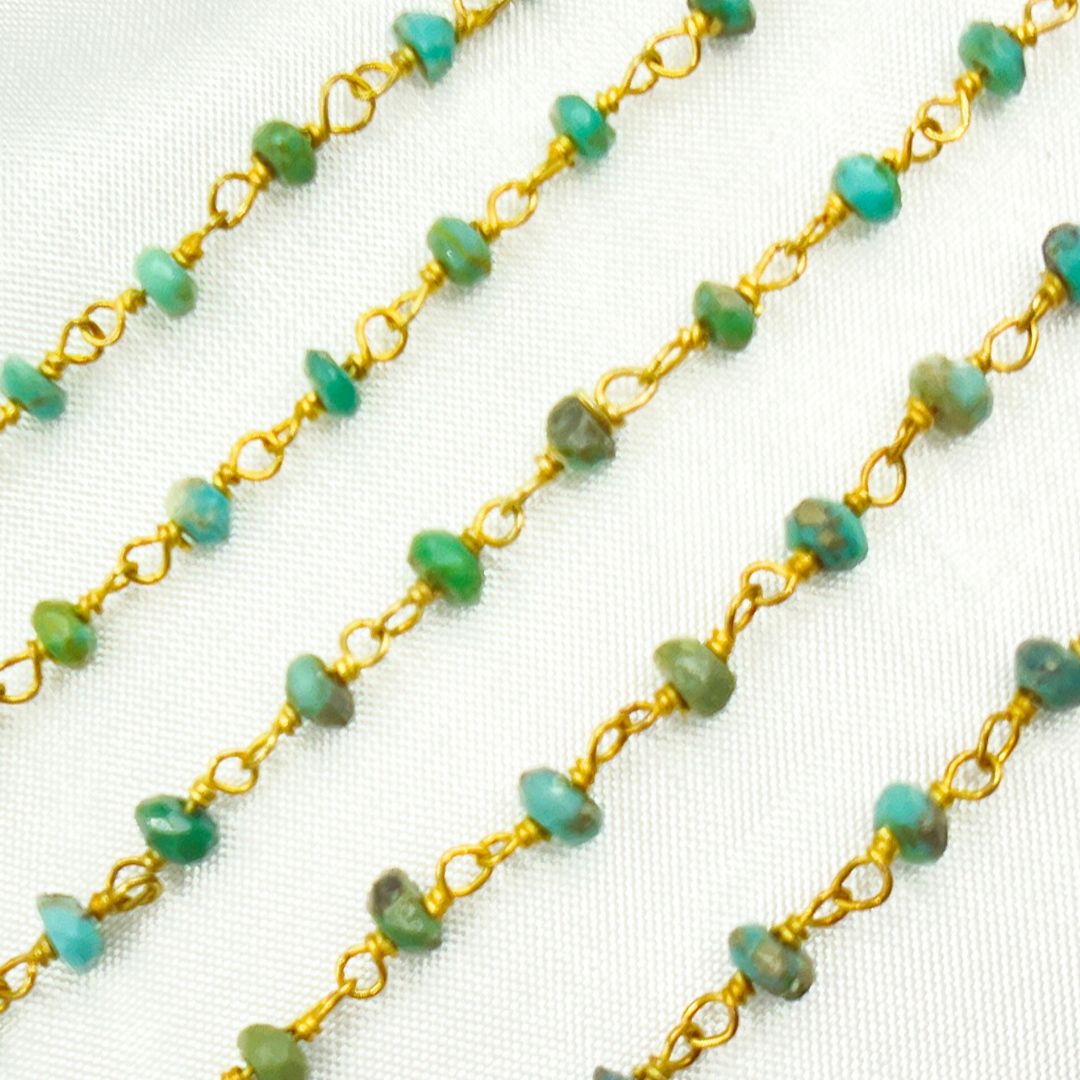 Dyed Emerald Wire Wrap Chain