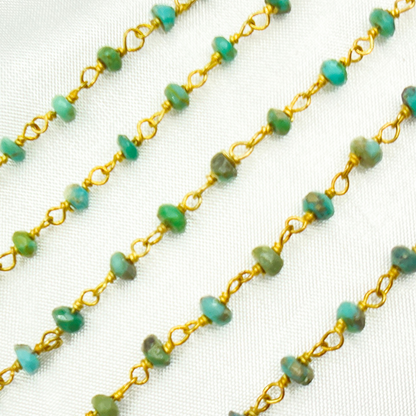 Dyed Emerald Wire Wrap Chain