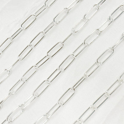 Sterling Silver Smooth Paperclip Link Chain