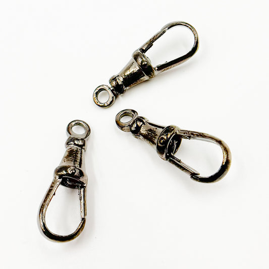 23MM Black Rhodium Sterling Silver Swivel Clasp