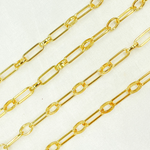 Load image into Gallery viewer, Gold Plated 925 Sterling Silver Paperclip Chain. V165GP
