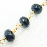 Load image into Gallery viewer, Black Spinel Gold Plated Wire Chain. BSP5
