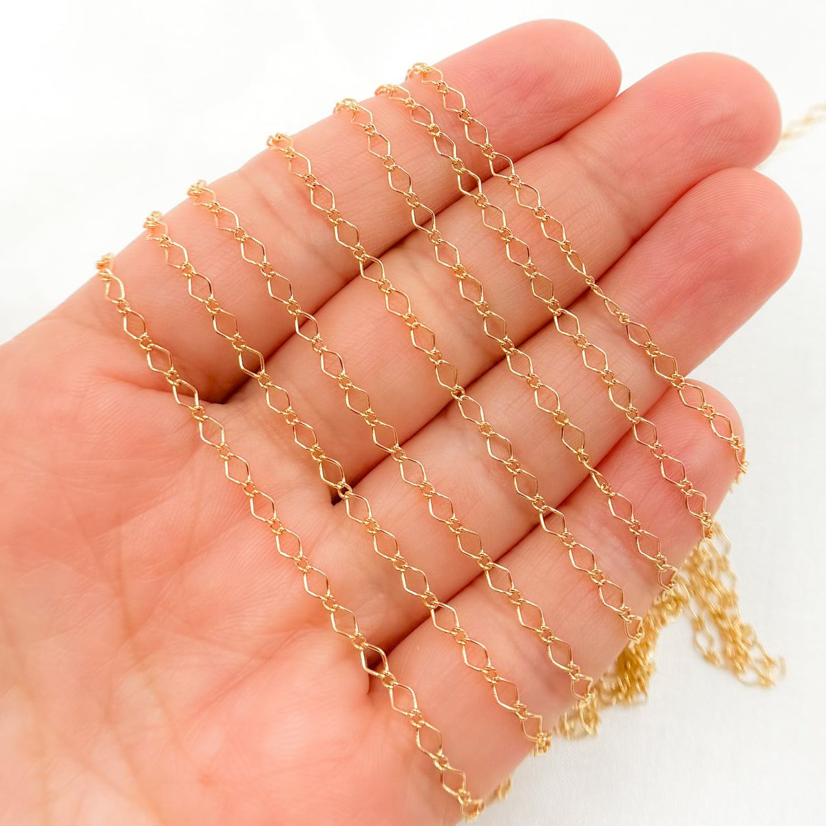 14K Gold Filled Rhomb Link Chain