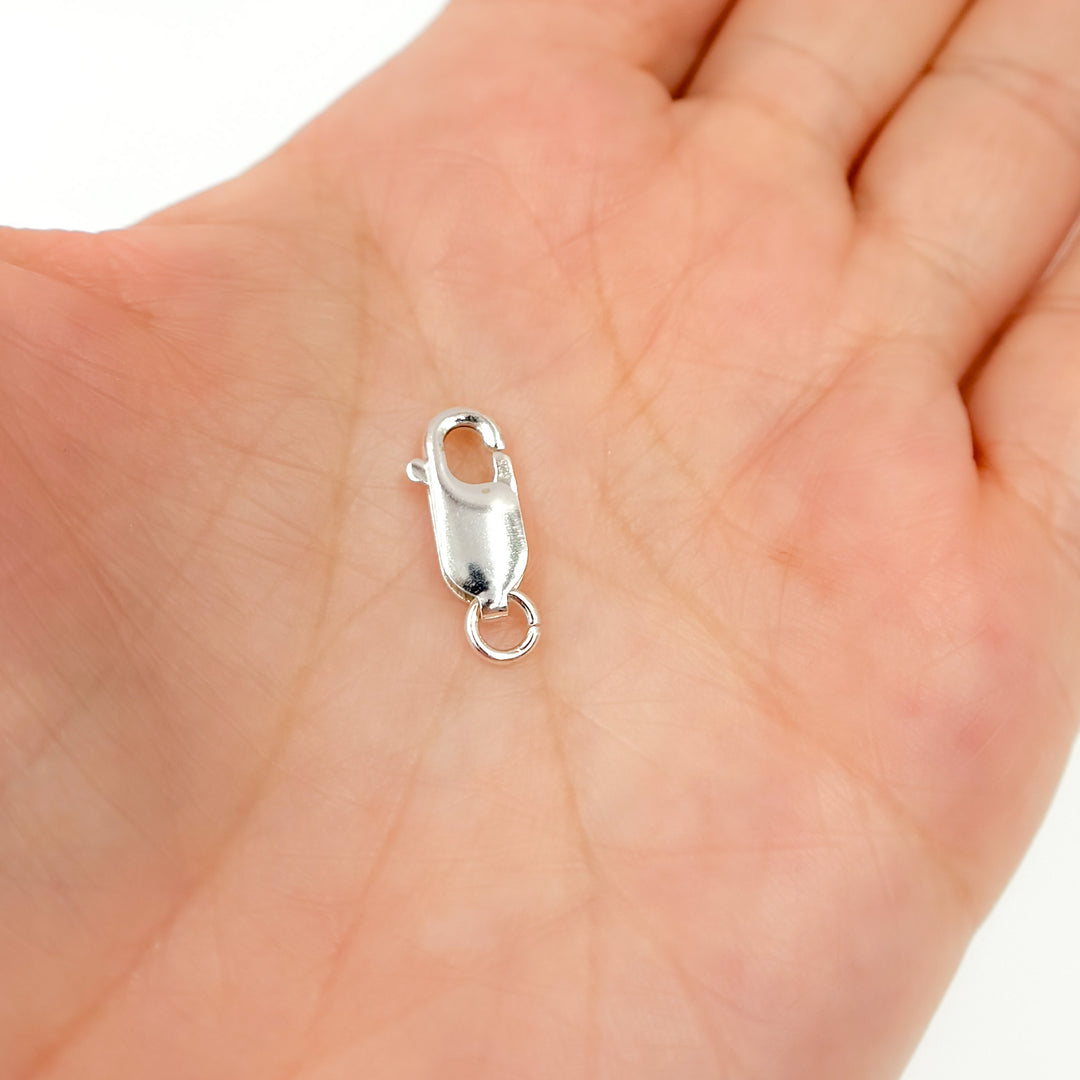 0925LC2SS. 12MM White Sterling Silver Lobster Clasp